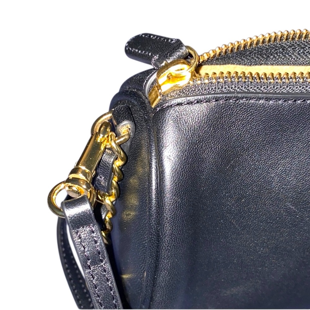 Lauren Ralph Lauren Black Crossbody Bag with Gold Hardware - Picture 3 of 15